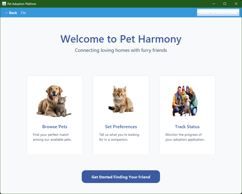 Pet Adoption Platform screenshot 1